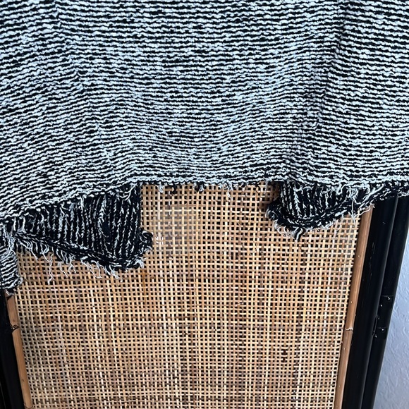 IRO Azure Striped Stretch Tweed Jacket in Black/Ecru - Picture 12 of 12